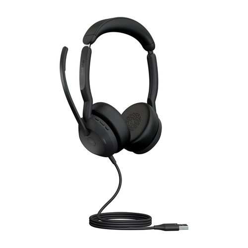 Jabra Evolve2 50 USB-A Stereo, Wired, 20 - 20000 Hz, Headset/Headphones, Black