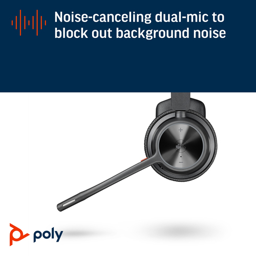 POLY Voyager (77Y91AA) 4310 USB-A +BT700 dongle, Wireless, Headset/Headphones, Black
