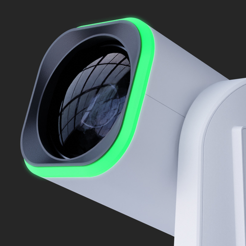 BirdDog X1 outdoor wired IP security camera rear ports and e ink display