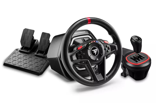 Thrustmaster (4468015) T-128 Shifter Pack with Wheel Pedals and Shifter