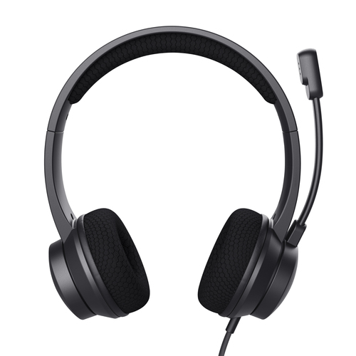 Black HS-260 headset with flip-to-mute noise cancelling microphone