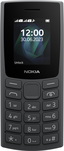 Nokia 105, Bar, Dual SIM, 4.57 cm (1.8"), 160 x 120 pixels, 1000 mAh, Charcoal