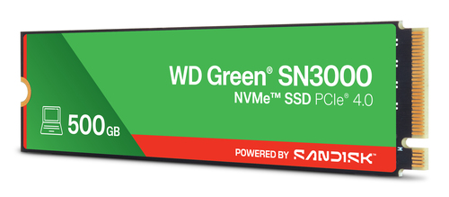 Western Digital Green WD SN3000 POWERED BY SANDISK 500GB PCIe 4.0 M.2 NVMe SSD