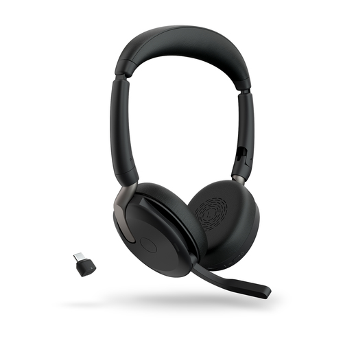 Jabra Evolve2 65 Flex Link380c UC Stereo, Wired & Wireless, 20 - 20000 Hz, Headset/Headphones, Black