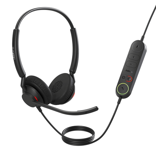 Jabra Engage 40 (Inline Link) USB-A UC Stereo, Wired, 50 - 20000 Hz, Headset/Headphones, Black