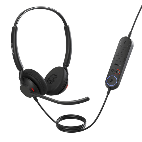 Jabra Engage 40 (Inline Link) USB-A Stereo, Wired, 50 - 20000 Hz, Headset/Headphones, Black