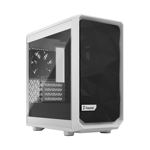 Fractal Design Meshify 2 Mini, Mini-ITX, Mini-DTX, DTX, micro ATX, Tempered glass PC Case, White
