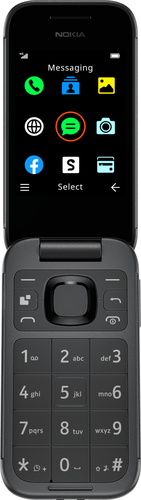 Nokia 2660 Flip, Flip, Dual SIM, 7.11 cm (2.8"), 0.3 MP, Bluetooth, Black