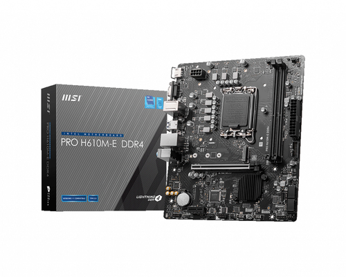 MSI PRO-H610M-E-DDR4 Micro ATX LGA1700 Motherboard