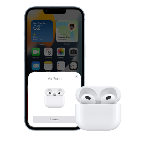 Apple AirPods (3rd gen) with Lightning Charging Case, Wireless, White