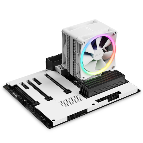 NZXT T120 RGB, Air cooler, 12 cm, 500 RPM, 1800 RPM, White