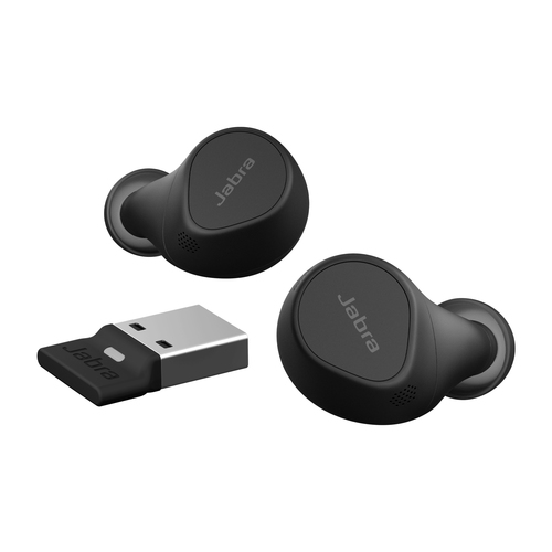 Jabra Evolve2 Buds USB-A, True Wireless Stereo (TWS), Headset/Earbuds, Black