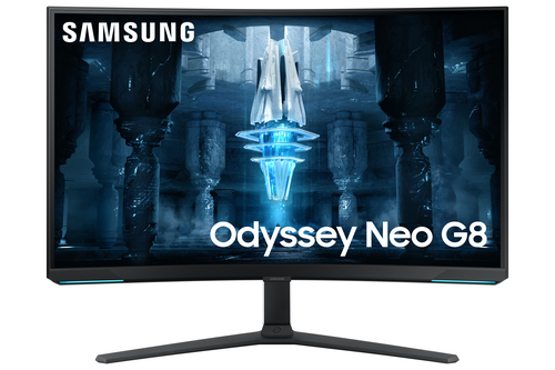 Samsung LS32BG850NP 32-inch 4K Ultra HD LCD monitor with 3840 x 2160 resolution in white