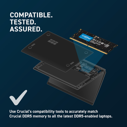 Crucial CT16G56C46S5 16GB DDR5 5600MHz SODIMM Laptop Memory
