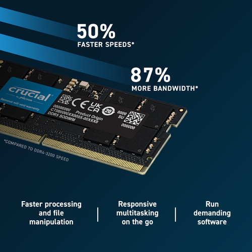 Crucial CT16G56C46S5 16GB DDR5 5600MHz SODIMM Laptop Memory