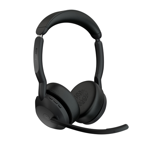 Jabra Evolve2 55 Link380c Stereo, Wired & Wireless, Headset/Headphones, Black