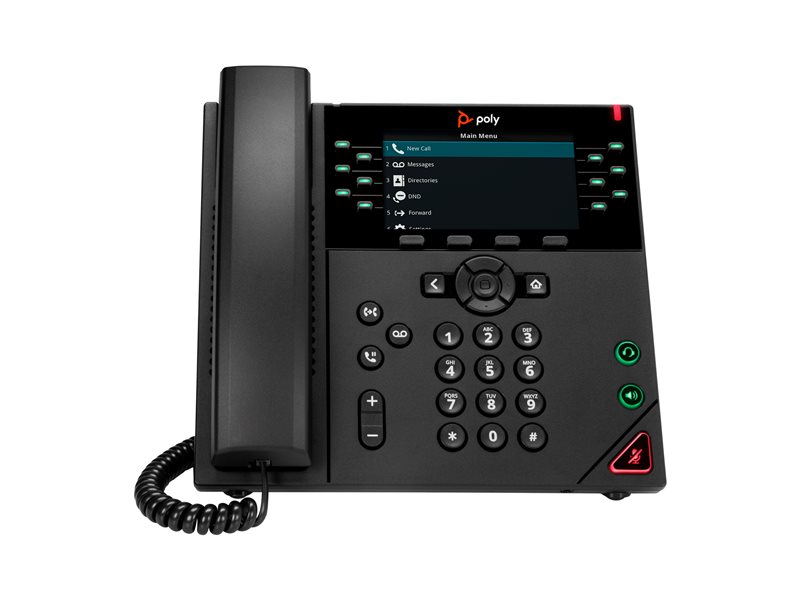 POLY VVX 450 12-Line PoE IP Phone Black LCD Display