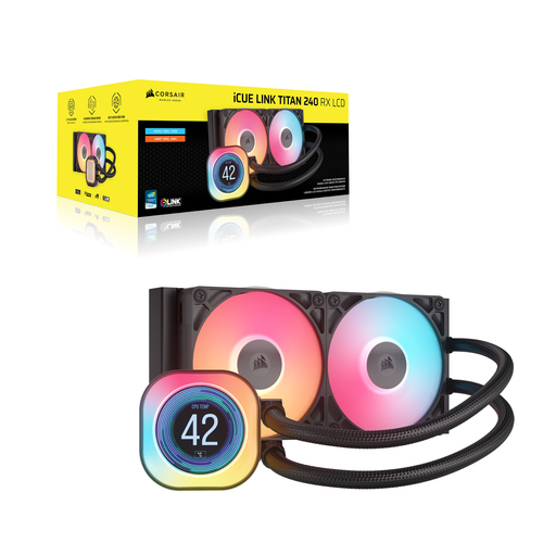 Corsair iCUE LINK TITAN 240 RX LCD, Air cooler