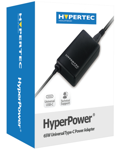 Hypertec HyperPower 65W, 100 - 240 V, 50/60 Hz, Power Adapter