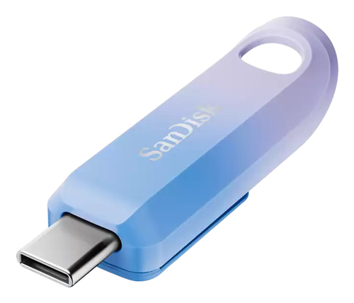SanDisk Creator 512GB USB-C Flash Drive USB 3.2 Gen1 400MB/s Capless Blue/Lilac