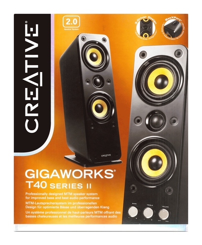 Creative Labs GigaWorks T40 Series II, 2.0 channels, 32 W, 50 - 20000Hz, Speaker