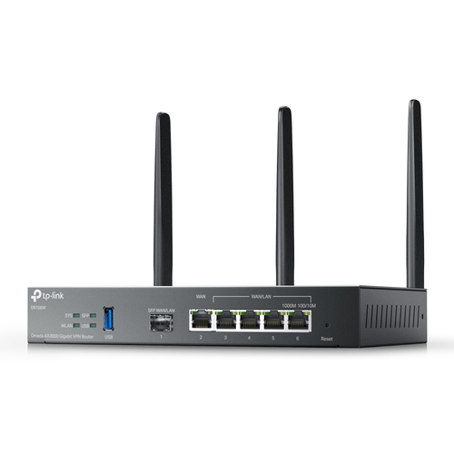 TP-Link Omada gigabit VPN router setup with antennas