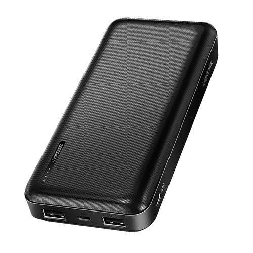 LogiLink PA0323, 20000 mAh, 12 W, Black Power Bank
