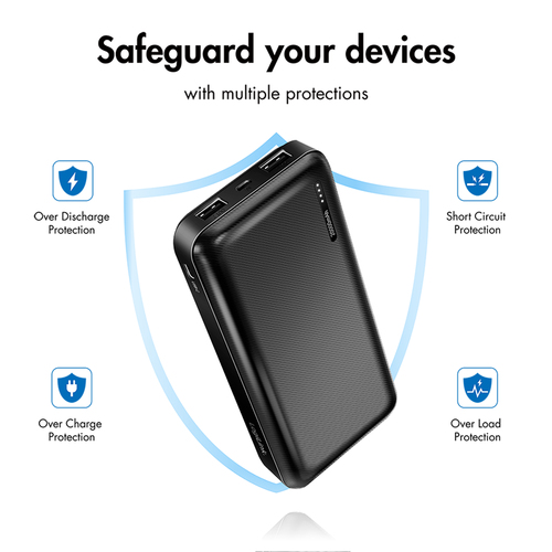 LogiLink PA0323, 20000 mAh, 12 W, Black Power Bank