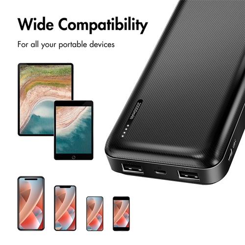 LogiLink PA0323, 20000 mAh, 12 W, Black Power Bank