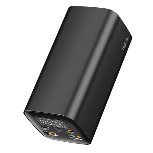 LogiLink PA0350, 20000 mAh, Lithium Polymer, , 65W, Black Power Bank