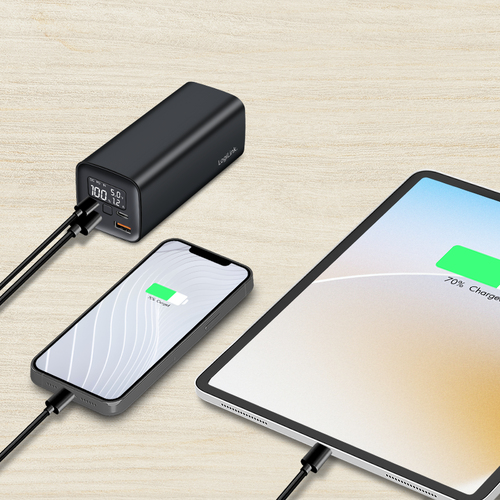 LogiLink PA0350, 20000 mAh, Lithium Polymer, , 65W, Black Power Bank