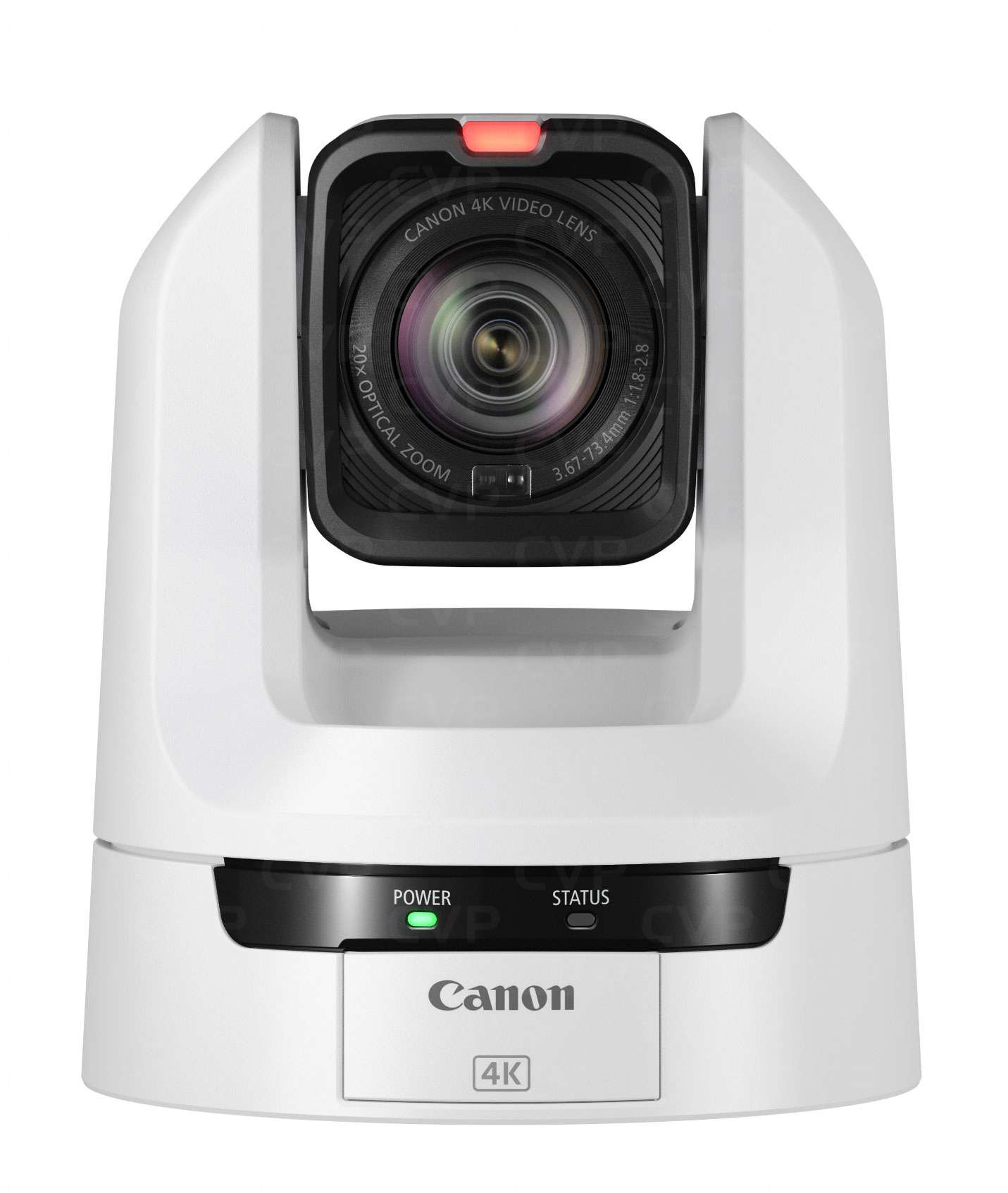 Canon CR-N300 White PTZ Camera 4K UHD front view with 20x optical zoom lens