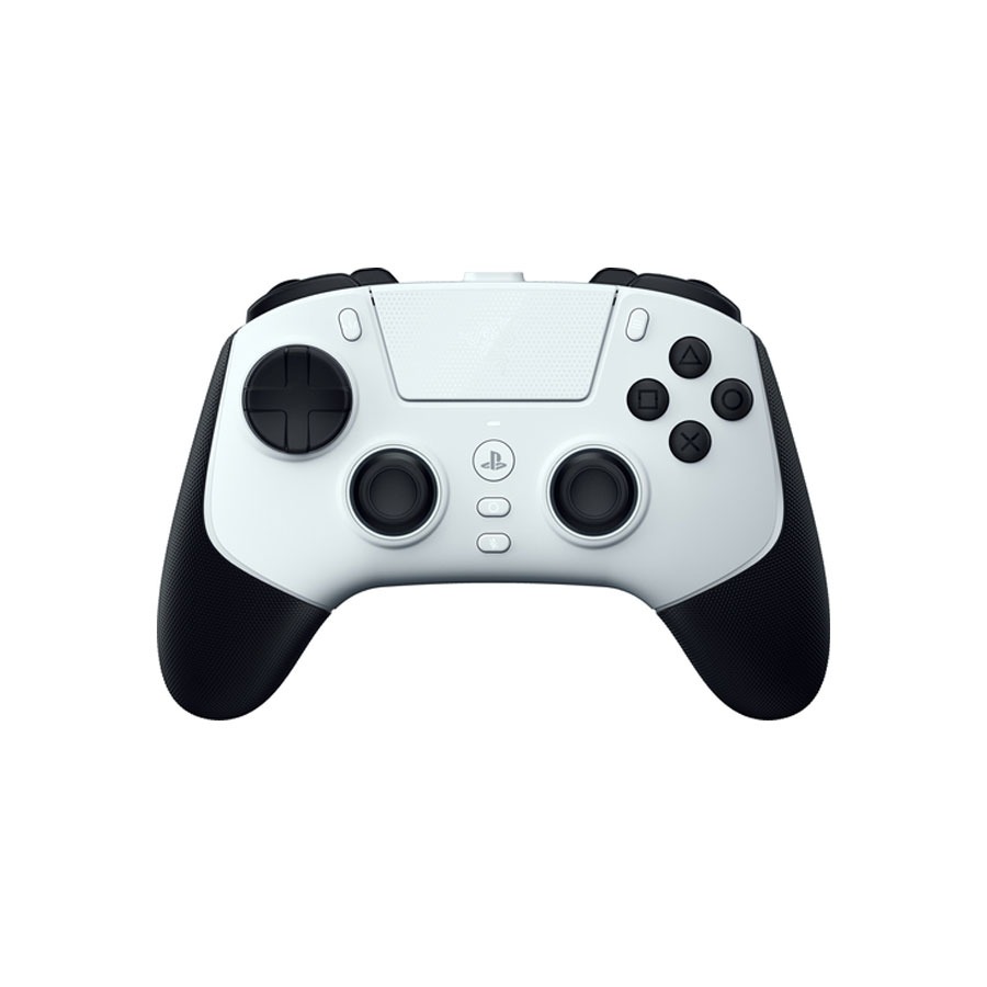 Razer Raiju V3 Pro white wireless controller front view for PlayStation 5 and PC
