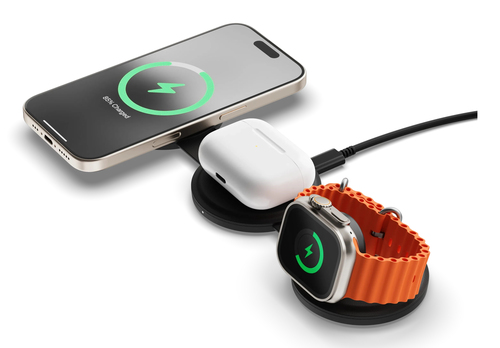 Satechi OntheGo 3-in-1 Indoor Wireless charging, Black