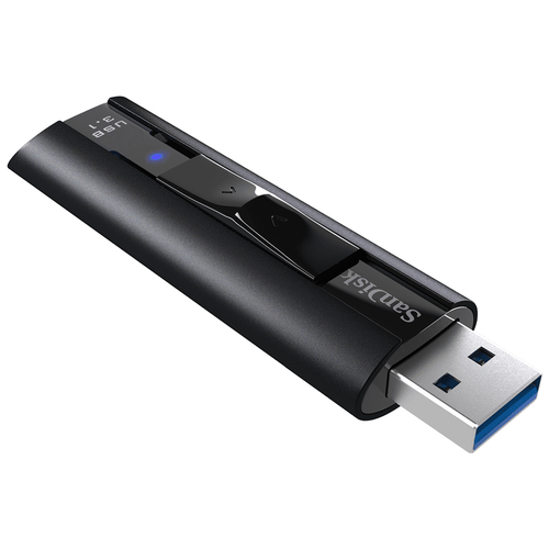 SanDisk Extreme Pro, 128 GB, USB Type-A, 420 MB/s, Slide Flash Drive Black