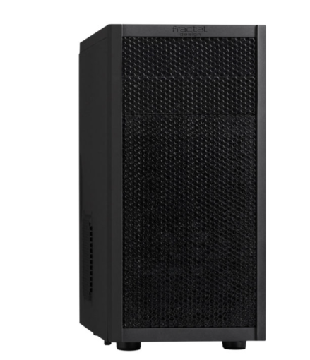 Fractal Design Core 1000 USB 3.0 black midi tower front view with mesh panel