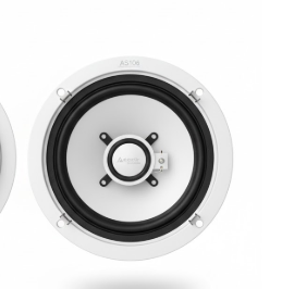 ATEN AS106 ceiling speakers showing 6.5-inch woofer and dome tweeter