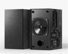 30W Amplified Stereo Speakers Pair Black 5.25 Inch Woofer