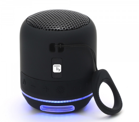 TECHLY portable Bluetooth speaker 5W TWS handsfree grey front view