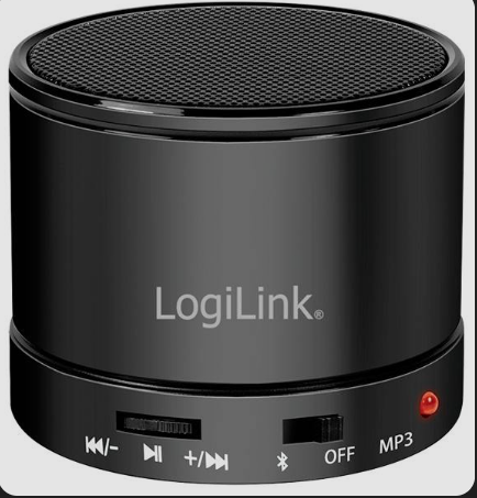 LogiLink SP0062 portable Bluetooth speaker in black with Micro SD support