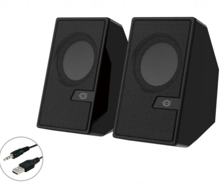 Conceptronic BJORN 2.0-channel Bluetooth computer speaker in black