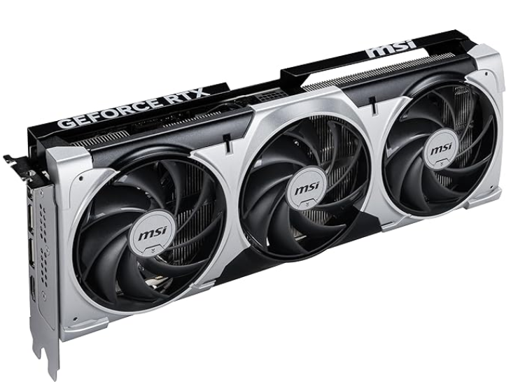 MSI GPU NV 5080 gaming graphics card with 16GB RAM and triple fan design