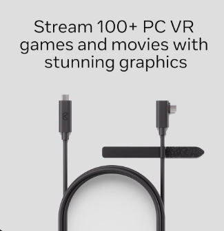 Oculus Link AU30 headset cable with noise-cancelling microphone for single ear
