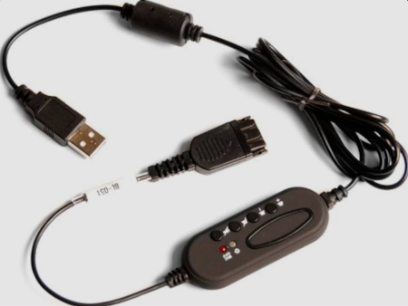 Radius QD to USB headset connection lead with USB Type A plug
