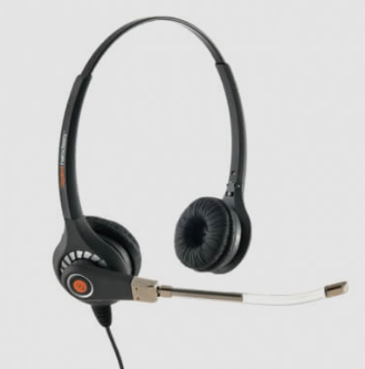 Agent 650 Plus Binaural VT headset with quick disconnect cable and dual ear design