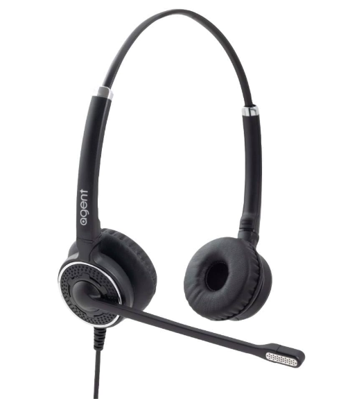 noise-cancelling agent AU60 headset with flexible boom microphone and LED