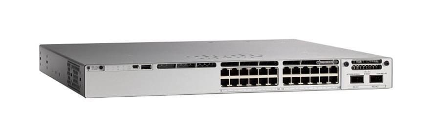 Cisco Catalyst C9300-24P-A-RF L2 L3 Gigabit PoE managed switch front view rackmount