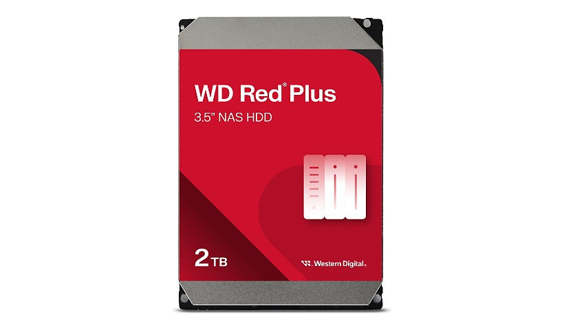 WD Red WD20EFPX 2TB SATA 6Gb per second internal HDD angled product photo