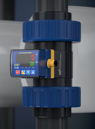 TKM In Line Paddle Wheel Flow Meter Sensor with LED Display