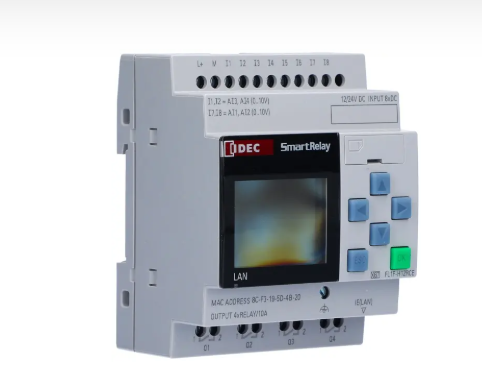 FL1F SmartRelay side view with embedded analog and digital I/O ports